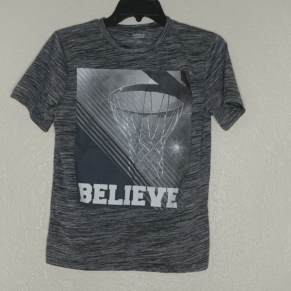 Power Forward Short Sleeve Shirt Gray Size 14/16